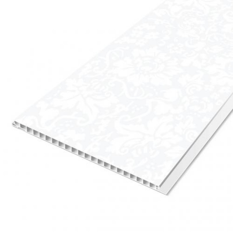 Панель ПВХ пластикова вагонка для стін та стелі EX 07.07 Ніцца White Riko