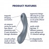 Вакуумний стимулятор з вібрацією Satisfyer Curvy Trinity 1 Bluegrey, іграшка 3в1 в інтернет супермаркеті PbayMarket!