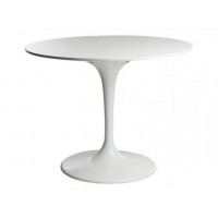 Стіл дизайнерський обідній SDM Тюльпан дерево 80 см Білий (79895)