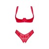 Комплект білизни Obsessive Lacelove cupless 2-pcs set XL/2XL Red, відкритий доступ, відкриті груди в інтернет супермаркеті PbayMarket!