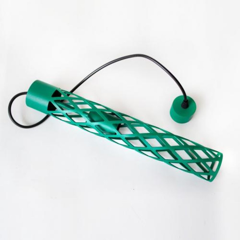 Світильник підвісний MSK Electric Flow у стилі лофт під лампу Е27 зелений NL 6041 GN