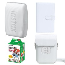 Подарунковий набір фотопринтер Fujifilm Instax Mini Link 3/Фотопапір 20 шт/Чохол/Фотоальбом на 108 фото Білий