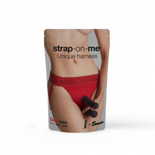 Трусики для страпона Strap-On-Me HARNAIS LINGERIE UNIQUE - One Size - RED в інтернет супермаркеті PbayMarket!