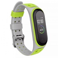 Ремінець Silicone Strap для Xiaomi Mi Band 5/6 Grey Green Ремінець Silicone Strap для Xiaomi Mi Band 5/6 Grey Green