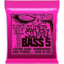 Струни для бас-гітари Ernie Ball 2824 Super Slinky Nickel Wound 5-String Bass 40/125