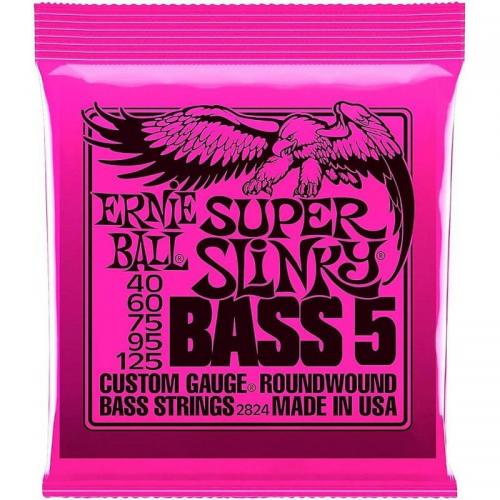 Струни для бас-гітари Ernie Ball 2824 Super Slinky Nickel Wound 5-String Bass 40/125 Струни для бас-гітари Ernie Ball 2824 Super Slinky Nickel Wound 5-String Bass 40/125