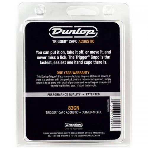 Каподастр Dunlop 83CN Acoustic Trigger Capo Nickel Каподастр Dunlop 83CN Acoustic Trigger Capo Nickel