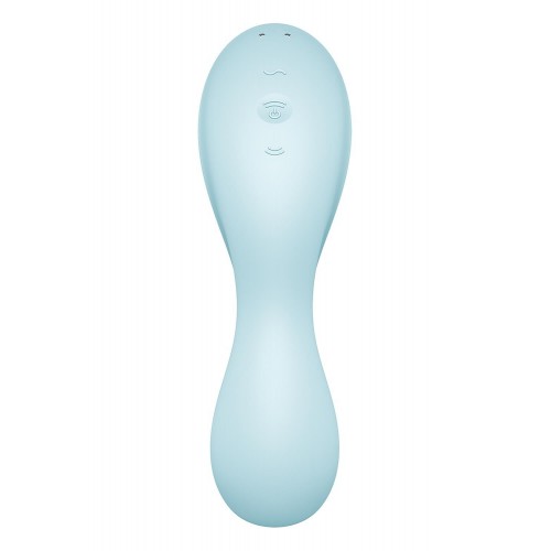 Вакуумний смарт-стимулятор із вібрацією Satisfyer Curvy Trinity 5 (Blue), керування зі смартфона в інтернет супермаркеті PbayMarket!