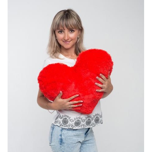 Плюшева іграшка Mister Medved Подушка-серце 50 см Червоний (041) Плюшева іграшка Mister Medved Подушка-серце 50 см Червоний (041)