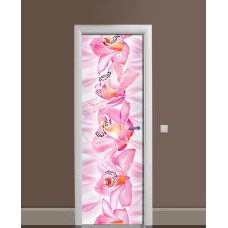 Наклейка на двері Zatarga «Томність орхідеї» 650х2000 мм вінілова 3Д наклейка декор самоклеюча