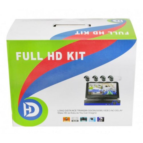 Комплект відеоспостереження бездротової DVR KIT CAD Full HD UKC 8004/6673 WiFi 4ch набір на 4 камери Комплект відеоспостереження бездротової DVR KIT CAD Full HD UKC 8004/6673 WiFi 4ch набір на 4 камери