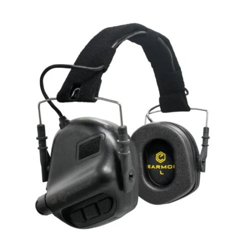 Тактичні активні навушники Earmor М31 + кріплення на шолом OPS Core чебурашка Чорний