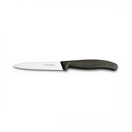 Кухонний ніж Victorinox SwissClassic для нарізки 100 мм серрейтор Чорний (6.7733) Кухонний ніж Victorinox SwissClassic для нарізки 100 мм серрейтор Чорний (6.7733)