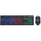 Ігрова клавіатура KeyBoard HK-6300TZ та мишка з RGB підсвічуванням Black