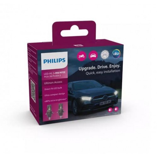 Комплект светодиодных ламп Philips H4/H19 11342U2500CX Ultinon Access 12V