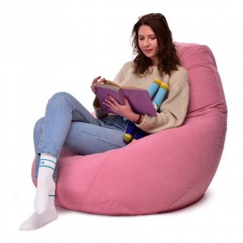 Крісло Мішок Груша Велюр 150х100 Студія Комфорту Великий рожевий Крісло Мішок Груша Велюр 150х100 Студія Комфорту Великий рожевий