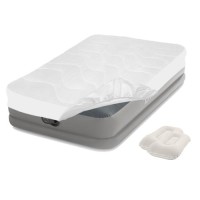 Надувне ліжко Intex 64112-3, 99 х 191 х 30 см, вбудований електронасос від USB, наматрацник, подушка. Односпальне