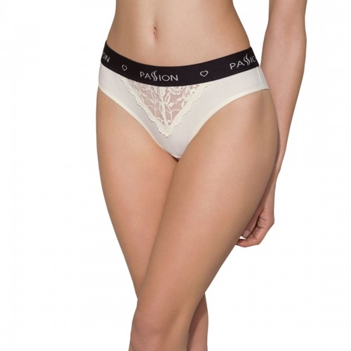 Трусики з широкою гумкою і мереживом Passion PS001 PANTIES ecru, size S в інтернет супермаркеті PbayMarket!