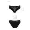 Трусики з широкою гумкою і мереживом Passion PS001 PANTIES XL, black в інтернет супермаркеті PbayMarket!