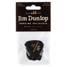 Медіатори Dunlop 483P03TH Genuine Celluloid Black Thin Player's Pack (12 шт.)