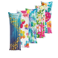 Пляжний надувний матрац з підголівником Intex 59720, «Тропіки», 183 х 69 см