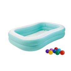Дитячий надувний басейн Intex 57181-1, 229 х 147 х 48 см, з кульками 10 шт