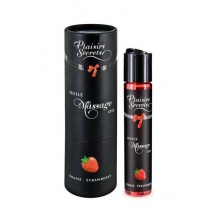 Масажна олія Plaisirs Secrets Strawberry (59 мл) з афродизіаками, їстівна, подарункова упаковка