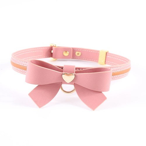 Повідець LOCKINK SEVANDA Love Heart Butterfly Leather Collar Set - Pink