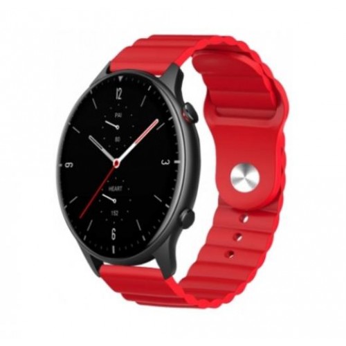 Ремінець BeWatch для Amazfit BIP | Bip Lite | Bip U/Pro/Mini | GTS | GTS 2(E) | GTR 42mm силіконовий 20мм Wave Червоний (1010704) Ремінець BeWatch для Amazfit BIP | Bip Lite | Bip U/Pro/Mini | GTS | GTS 2(E) | GTR 42mm силіконовий 20мм Wave Червоний (1010704)