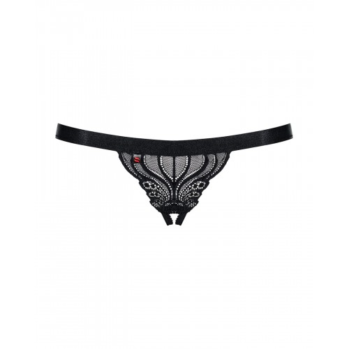 Мереживні танги з доступом Obsessive 828-THC-1 crotchless thong L/XL, чорні в інтернет супермаркеті PbayMarket!