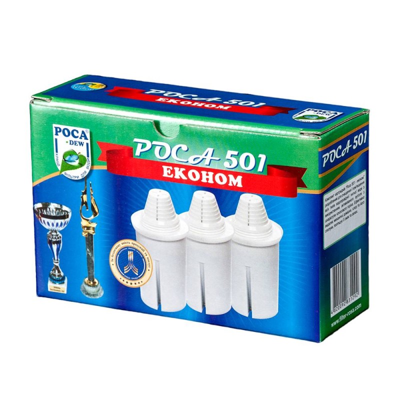 Комплект картриджів для фільру-глечика Роса 501 економ (3 шт)