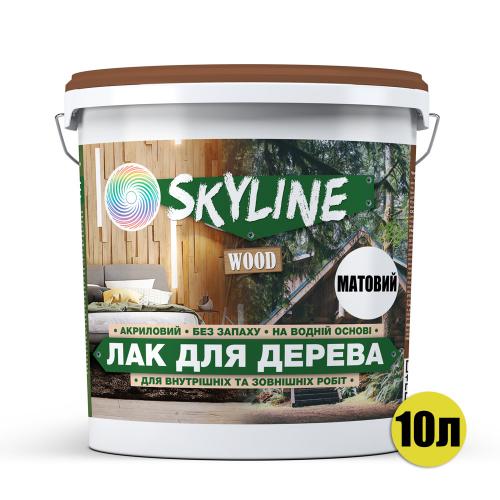 Лак для дерева акриловий Skyline Wood Прозорий Матовий 10л Лак для дерева акриловий Skyline Wood Прозорий Матовий 10л