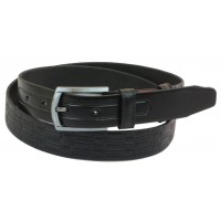 Шкіряний ремінь Skipper 110-130 x 3.3 см Чорний (1057-33)