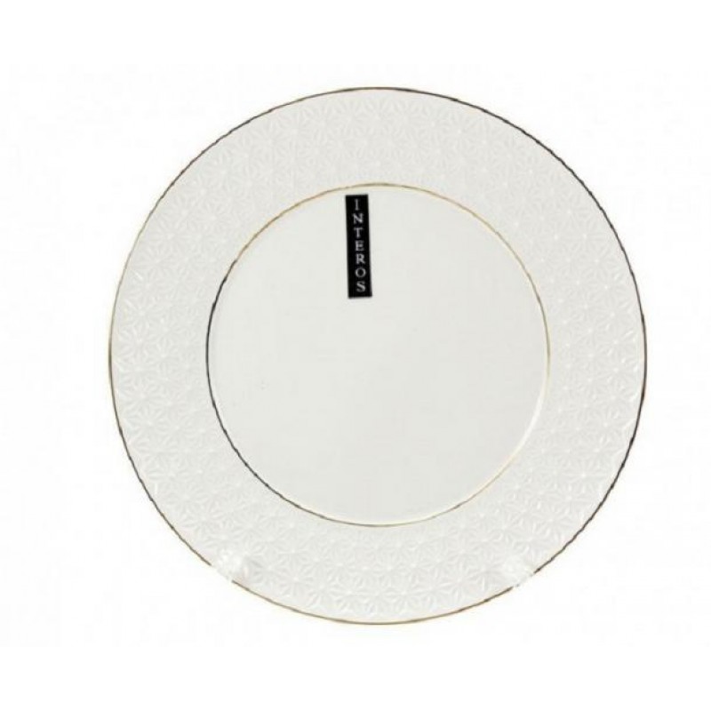 Тарілка фарфорова кругла 23 см Снігова Королева Interos 228823-А