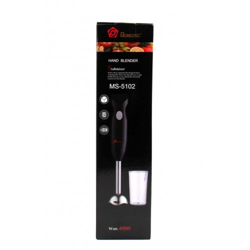 Блендер занурювальний Domotec MS-5102 (ручний з чашею 400 Вт, склянка) (1756375624) Блендер занурювальний Domotec MS-5102 (ручний з чашею 400 Вт, склянка) (1756375624)