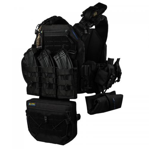Плитоноска тактична зі швидким скиданням з підсумками No Brand Warmor Gen.3 Pro Max One Size Чорний (2396522337) Плитоноска тактична зі швидким скиданням з підсумками No Brand Warmor Gen.3 Pro Max One Size Чорний (2396522337)