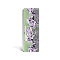 Наклейка на холодильник Zatarga «Вишневе суцвіття» 650х2000 мм вінілова 3Д наклейка декор на кухню