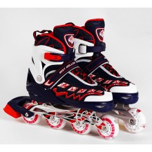 Роликові ковзани PU колеса, що світяться в коробці Best Roller 30-33 Dark blue/Red (116754)