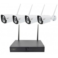 Комплект відеоспостереження бездротової DVR KIT CAD Full HD UKC 8004/6673 WiFi 4ch набір на 4 камери