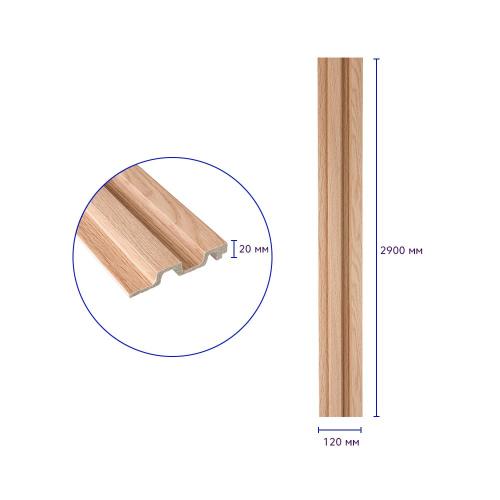 Декоративна стінова рейка Sticker Wall PS 2900x120x20 мм Коричневий (SW-00002145) Декоративна стінова рейка Sticker Wall PS 2900x120x20 мм Коричневий (SW-00002145)