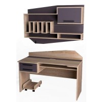 Комп'ютерний стіл Тиса Мебель Тіса Стиль-15 Сонома Графіт 940x600x1350 мм Комп'ютерний стіл Тиса Мебель Тіса Стиль-15 Сонома Графіт 940x600x1350 мм