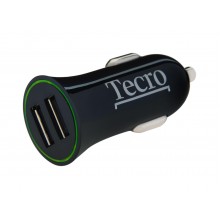 Автомобільний зарядний пристрій Tecro (2USBх2.1A) Black (TCR-0221AB)