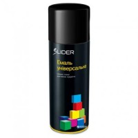 Емаль універсальна Аерозоль SLIDER Color Глянсова 400 мл RAL 9005 Чорний Емаль універсальна Аерозоль SLIDER Color Глянсова 400 мл RAL 9005 Чорний