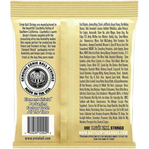 Струни для акустичної гітари Ernie Ball 2004 Earthwood Acoustic 80/20 Bronze Light 11/52 Струни для акустичної гітари Ernie Ball 2004 Earthwood Acoustic 80/20 Bronze Light 11/52