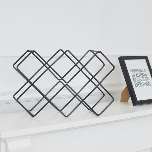 Підставка для пляшок вина Adore Décor Прованс 43х29х15 см Чорний Підставка для пляшок вина Adore Décor Прованс 43х29х15 см Чорний