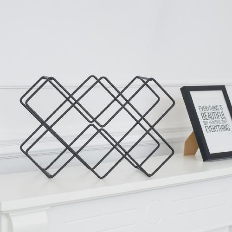 Підставка для пляшок вина Adore Décor Прованс 43х29х15 см Чорний