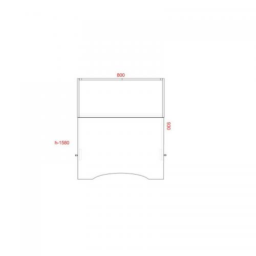 Стіл-Бюро Тиса Мебель Б-1 Вільха Темна 1595x380x800 мм Стіл-Бюро Тиса Мебель Б-1 Вільха Темна 1595x380x800 мм