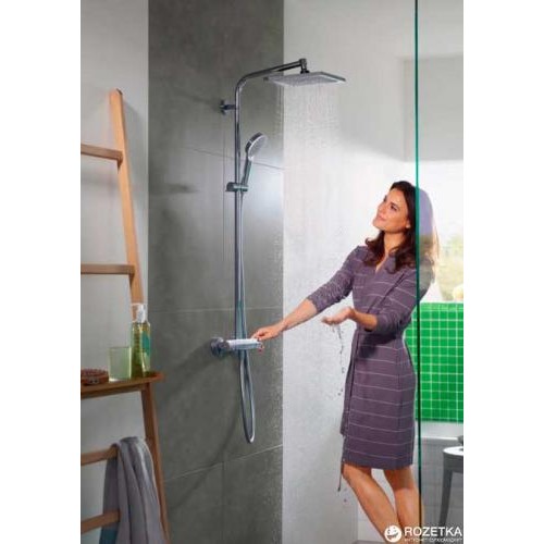 Душова система з термостатом Hansgrohe Crometta E 240 1jet Showerpipe 27271000 в інтернет супермаркеті PbayMarket!