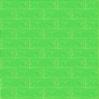 3D панель самоклеюча цегла Зелена 700x770x3мм (013-3) Sticker Wall SW-00000639
