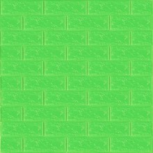3D панель самоклеюча цегла Зелена 700x770x3мм (013-3) Sticker Wall SW-00000639